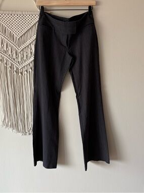Express Black Pinstripe Boot-Cut Pants